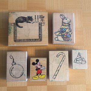 Wooden Stamps with Fun Designs